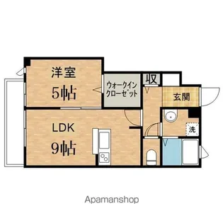 セジュールコトD【1階】の間取り