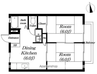 ハイツ朝日【105号室】の間取り