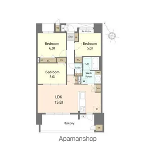 S−RESIDENCE愛宕SOUTH【10階】の間取り