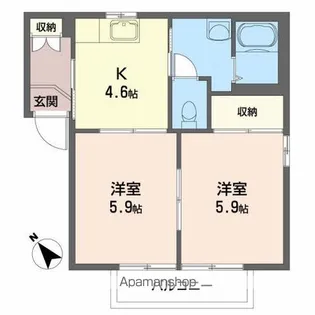 ルフロンKT【2階】の間取り