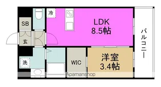 エスリードレジデンスザ・グラン大阪福島アクシス【2階】の間取り