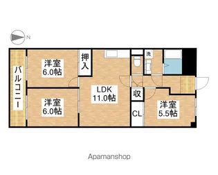 プレザント白金【3階】の間取り