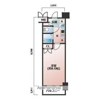 パルティール今池アネックス【10階】の間取り