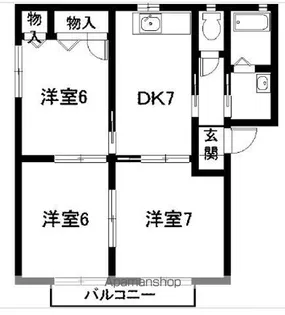 ピエーノ ディ ソーレ 伊賀殿【A202号室】の間取り