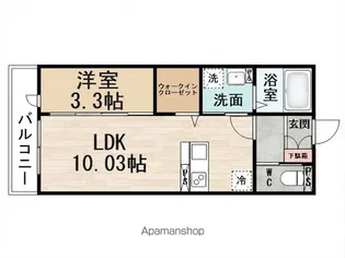 エスサイト行橋【103号室】の間取り