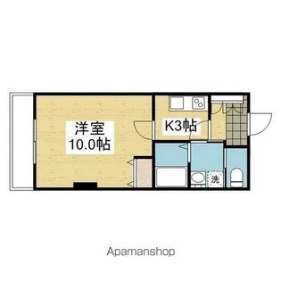 駅前マンション田窪【.203号室】の間取り
