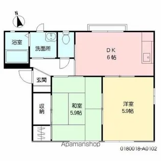 フォーレス・いすず A棟【102号室】の間取り