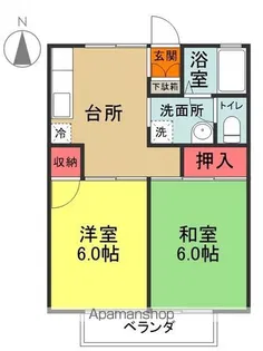 パレーシャル沖A・B【B201号室】の間取り