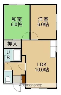 コーポ道【6号室】の間取り