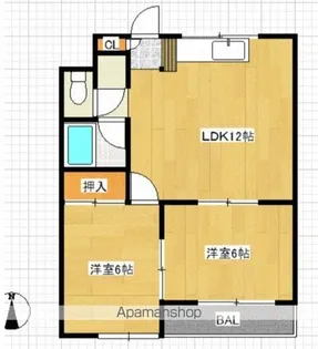 サニーホームナカムラ【1階】の間取り