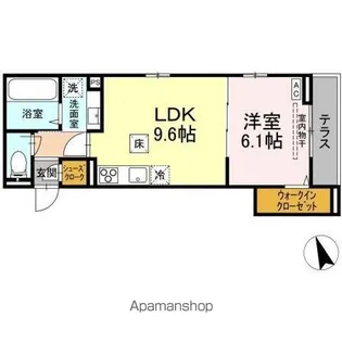 (仮称)D−ROOM甲府市徳行3丁目【101号室号室】の間取り