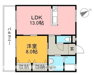 コーポ中の丸【2階】の間取り