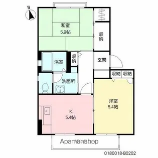フォーレス・いすず B棟【202号室】の間取り