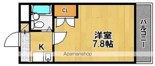 K’Sシャトー遠里小野【501号室】の間取り