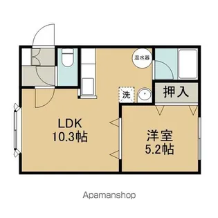 レインボーハウス元中野№23【205号室】の間取り