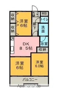 グリーンヒルズ・大田【4-B号室】の間取り