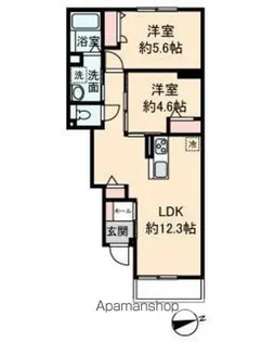 ROSE COURT C【102号室】の間取り