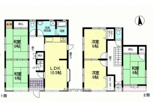 岐阜県可児郡御嵩町御嵩【一戸建】の間取り