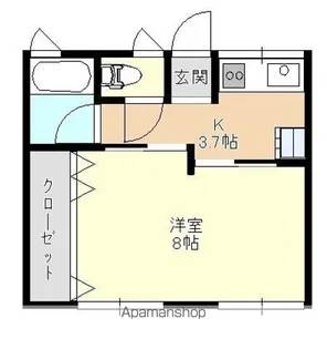 シティハイム・清原【201号室】の間取り