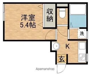 ヒバリスクエア和地山【1階】の間取り