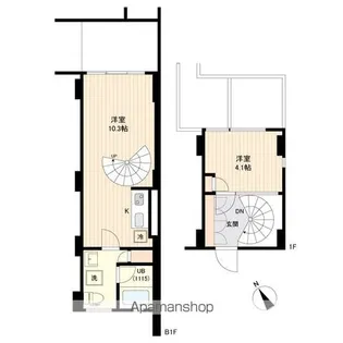 ポラスト恵比寿(旧プライムアーバン目黒三田)【1階】の間取り