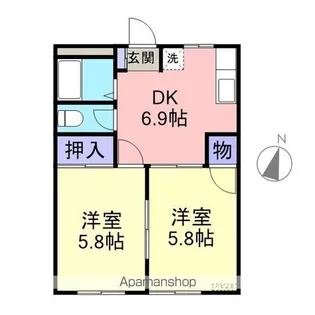 メゾン大森B【204号室】の間取り