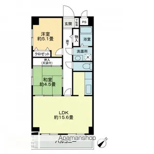 プラージュ司【105号室】の間取り