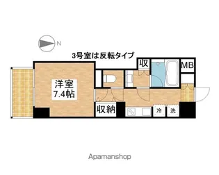 スリーアイランドタワー千種【4階】の間取り