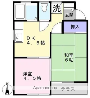 コーポ・シャルム【1階】の間取り