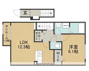 フェレーザ長峰【202号室】の間取り