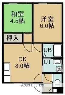 蘭ハイツ3号【2F右号室】の間取り