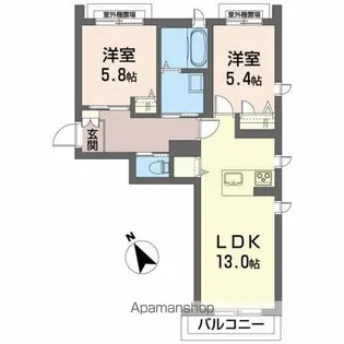 ベレオ伊賀河原【3階】の間取り
