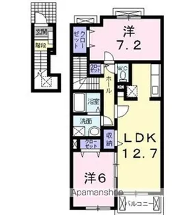 カームリー・メゾンⅠ【2階】の間取り