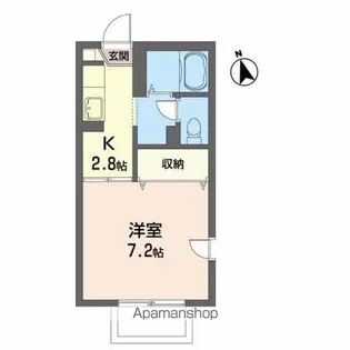 ディアス北天昌寺【1階】の間取り