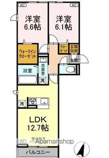 ビューテラスII【3階】の間取り