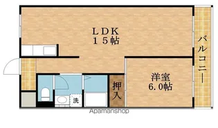 シャンポール清水【402号室】の間取り