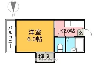 第5つくもコーポ【3階】の間取り