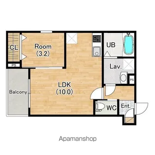 ジーメゾン北名古屋徳重ミソーレ【1階】の間取り