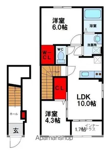 MAISON STELLA MON【208号室】の間取り