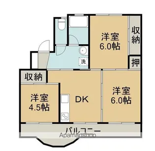 ピース コーポラス瀬戸 Ⅱ【107号室】の間取り