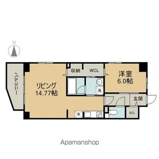名駅南サクセスⅧ【11階】の間取り