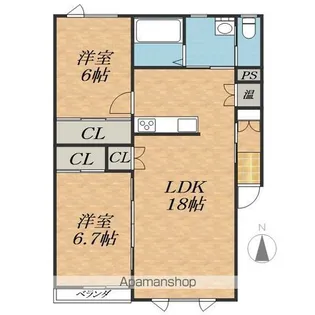 TOWN114 【2階】の間取り