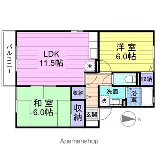 ヴィクトワールⅠ【201号室】の間取り