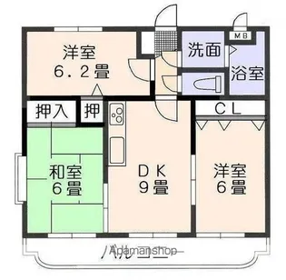 ユーミーEM野間【2階】の間取り