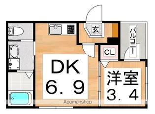 ハーモニーテラス鷹合【2階】の間取り