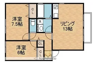 セヴェルSETAⅡ【2階】の間取り