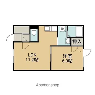 ロイヤルハイム末広A【102号室】の間取り