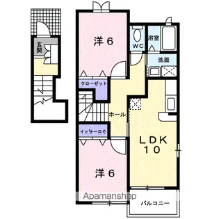 プレシード笹原C【2階】の間取り