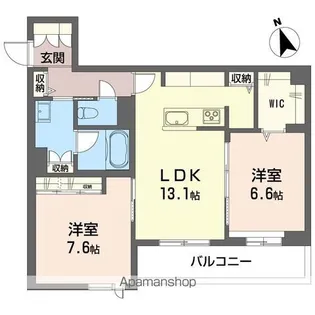プライムフィールド【106号室】の間取り