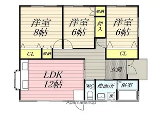 リバーストーン【1階】の間取り